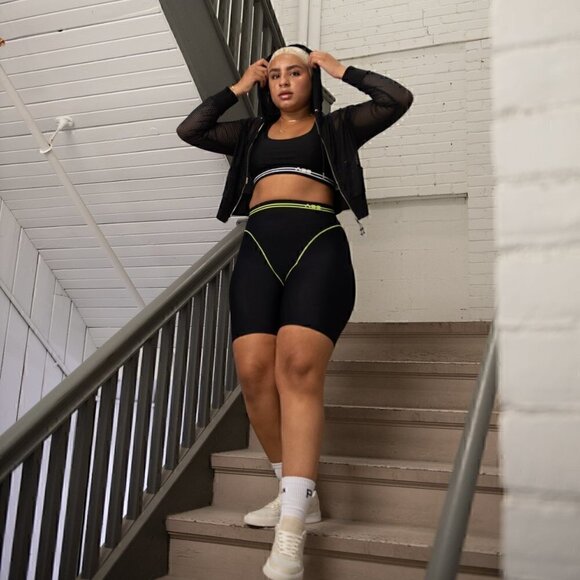 Sexy SPORT MESH CROP HOODIE | FRONT ZIPPER CLOSURE | SILVER TONE HARDWARE - Picture 1 of 8